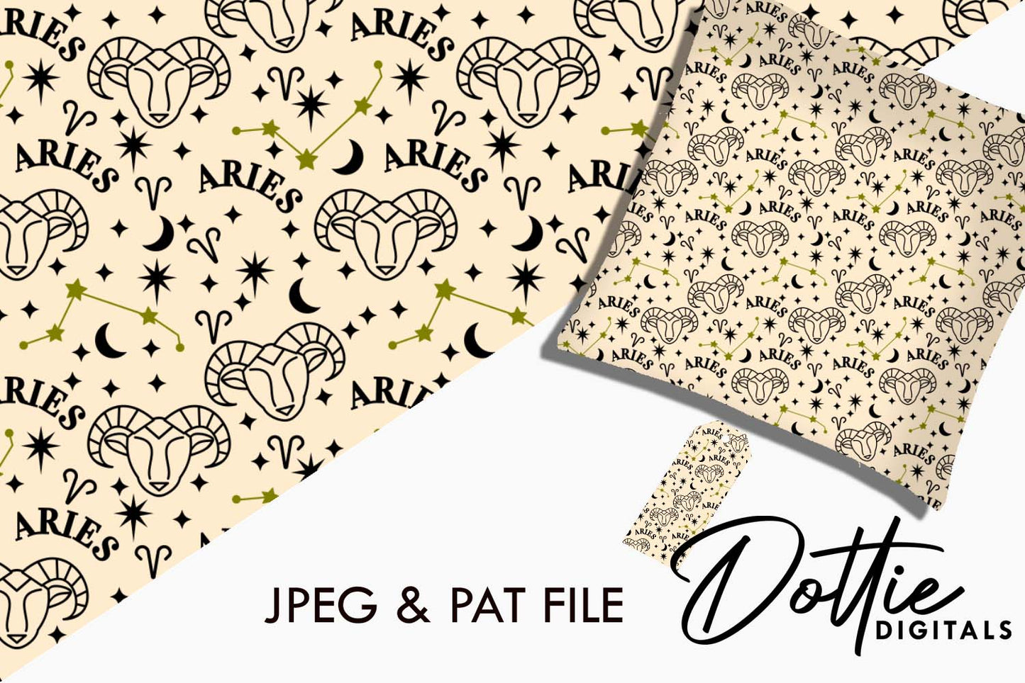 Aries Ram Repeat Seamless Pattern