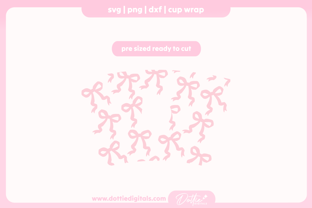 Pretty Bows 24oz Starbucks Cold Cup SVG PNG