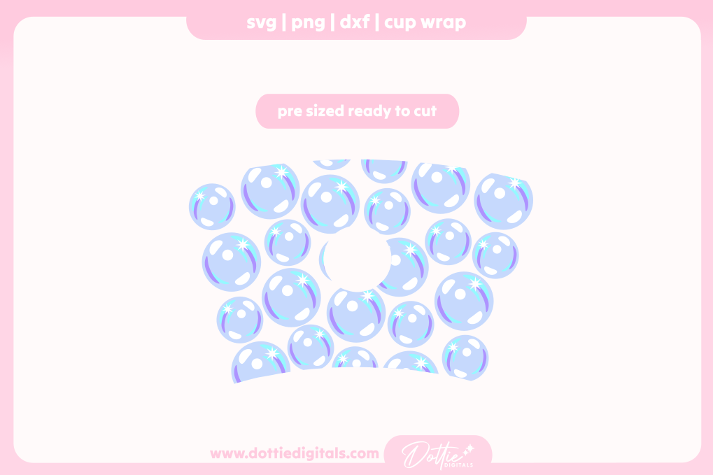 Bubbles 24oz Starbucks Cold Cup SVG PNG