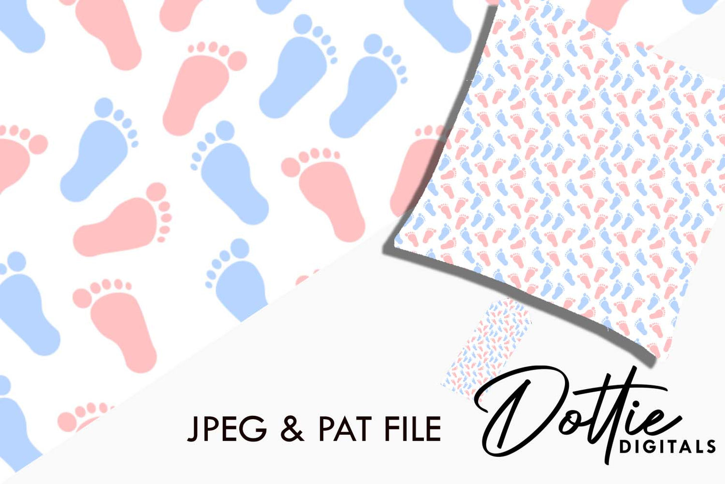 Baby Feet Repeat Seamless Pattern