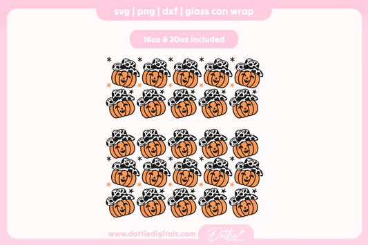 Cowboy Hat Pumpkin Halloween 16oz & 20oz Libbey Glass Can Bundle SVG PNG