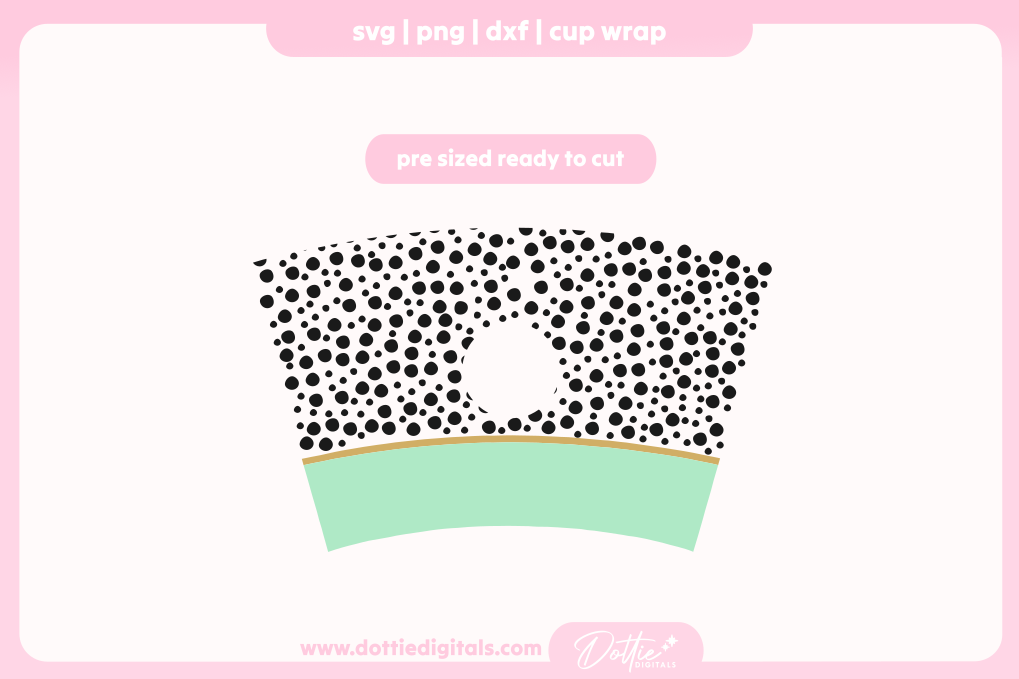 Cute Spots Luxury Polka Dots 24oz Starbucks Cold Cup SVG PNG