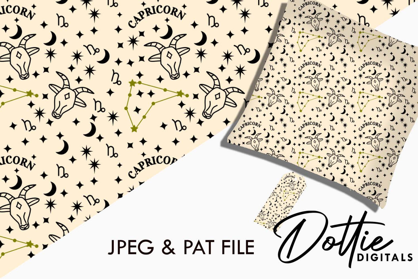 Capricorn Repeat Seamless Pattern