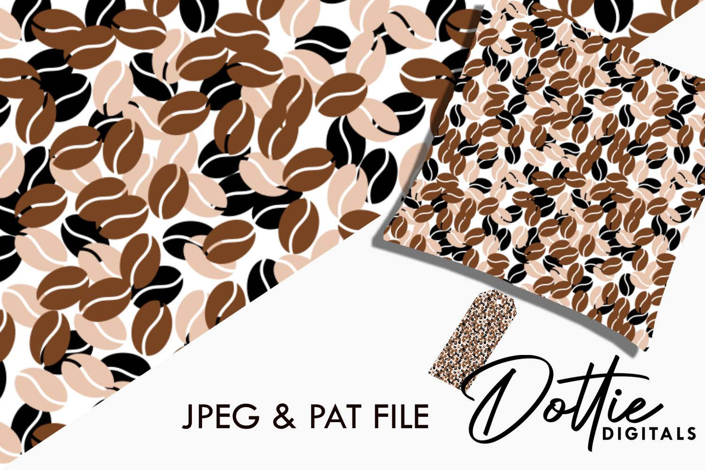 Coffee Beans Repeat Seamless Pattern