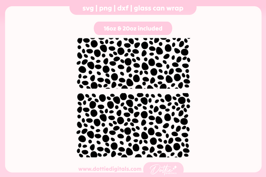 Dalmatian Spots 16oz & 20oz Libbey Glass Can Bundle SVG PNG