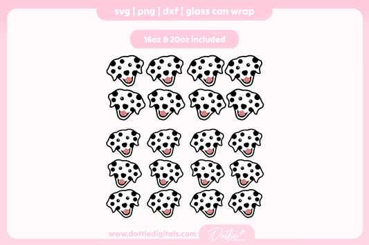 Dalmatians 16oz & 20oz Libbey Glass Can Bundle SVG PNG
