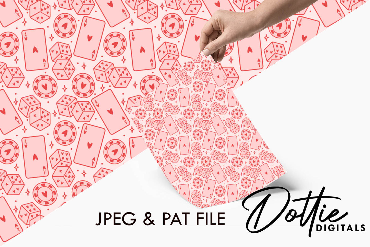 Lucky In Love Repeat Seamless Pattern