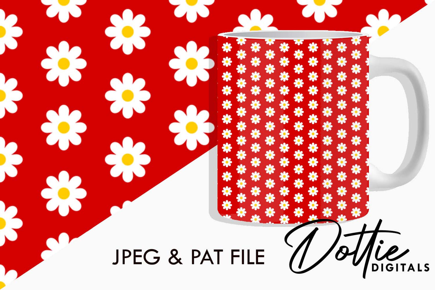 Daisies Repeat Seamless Pattern