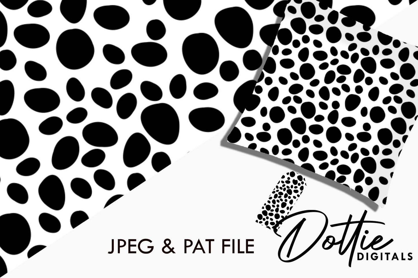 Dalmatian Spots Repeat Seamless Pattern