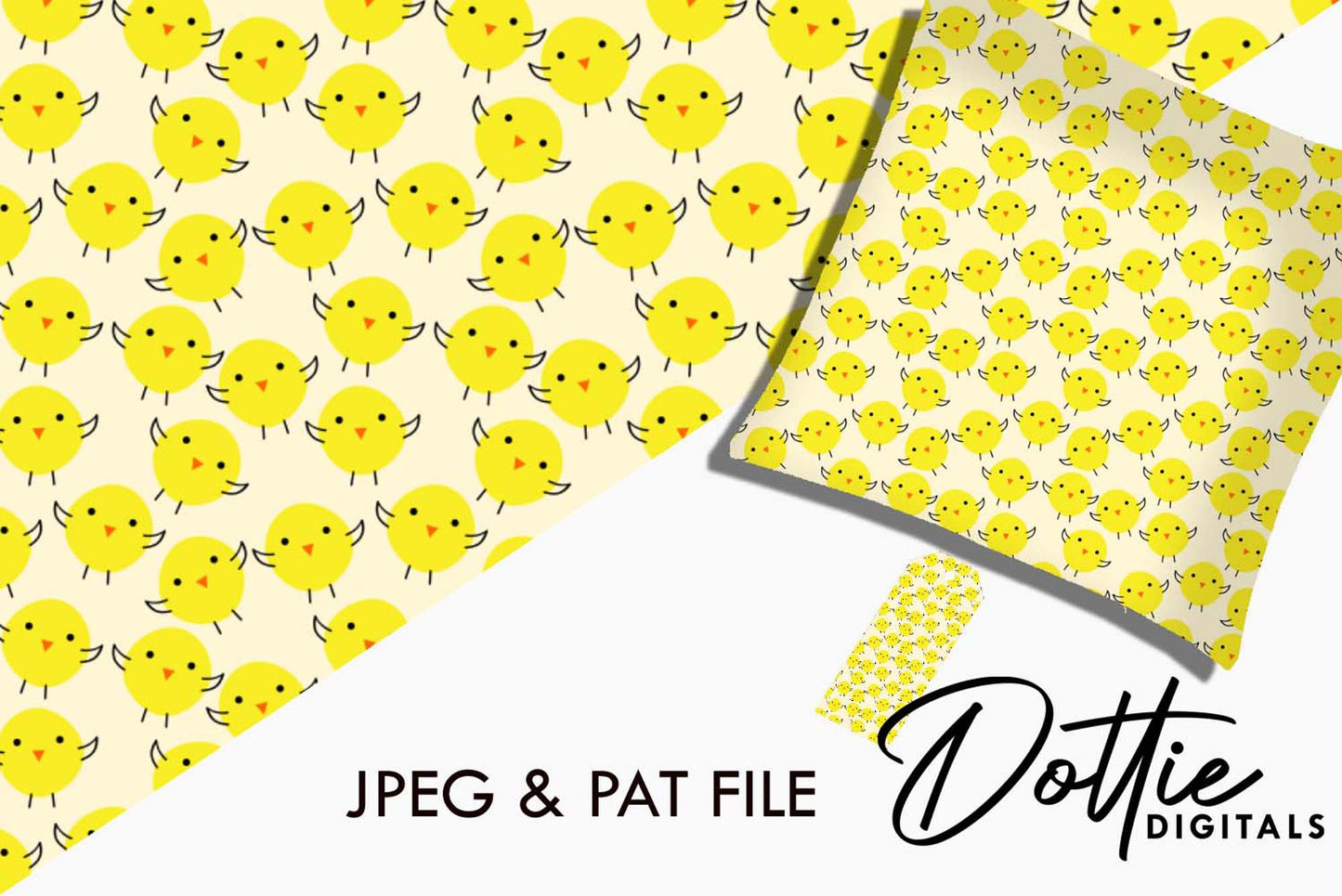Easter Chicks Repeat Seamless Pattern