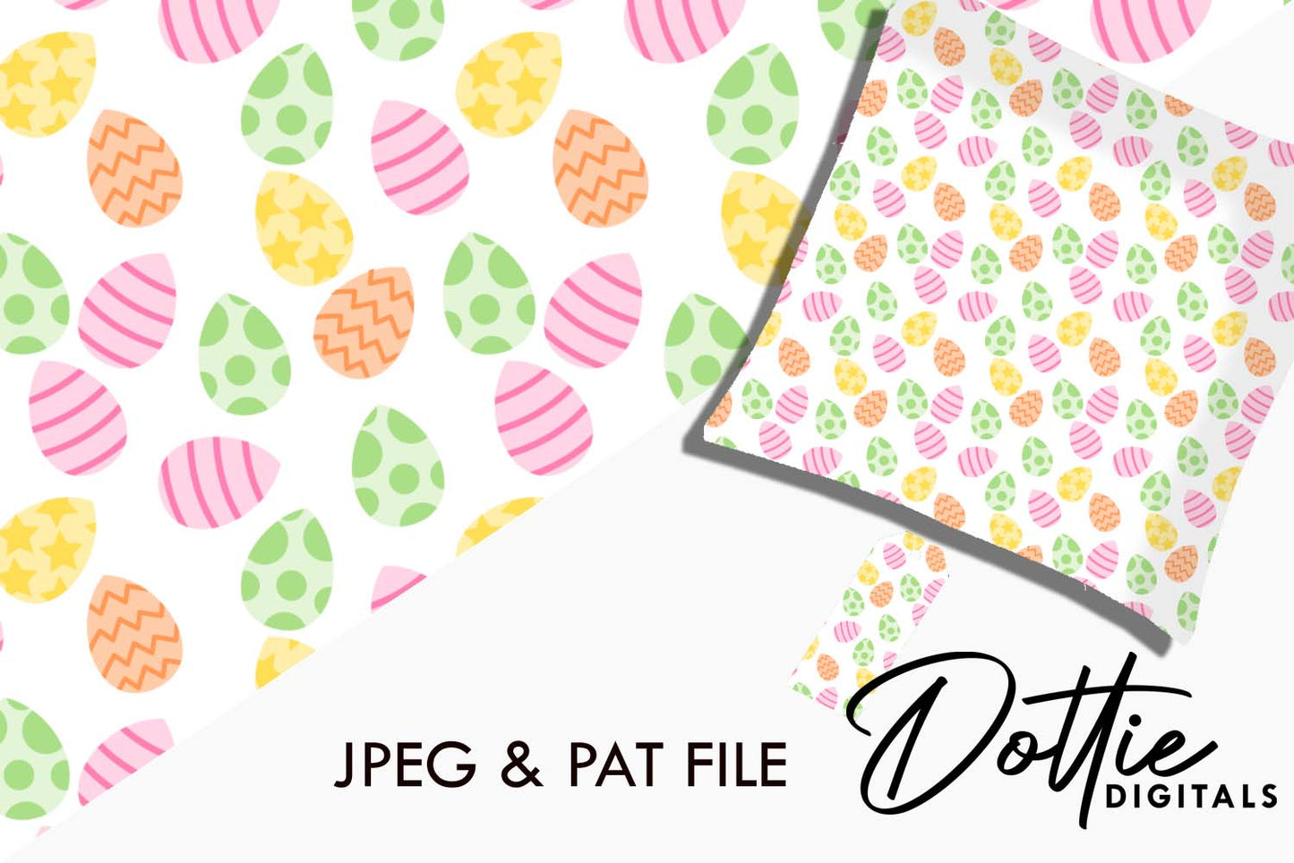 Easter Eggs Repeat Seamless Pattern