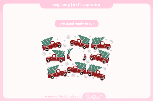 Festive Trucks 24oz Starbucks Cold Cup SVG PNG