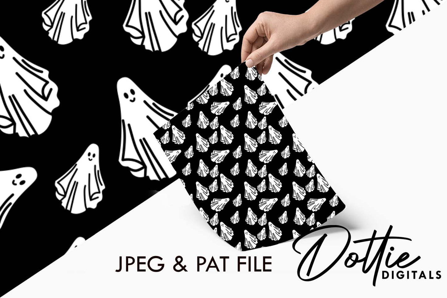 Ghosts Repeat Seamless Pattern