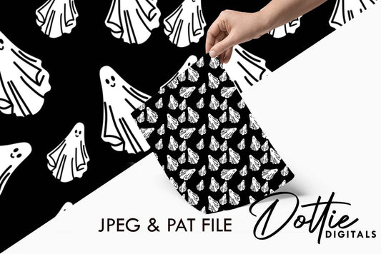 Ghosts Repeat Seamless Pattern