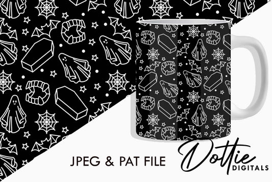 Halloween Repeat Seamless Pattern