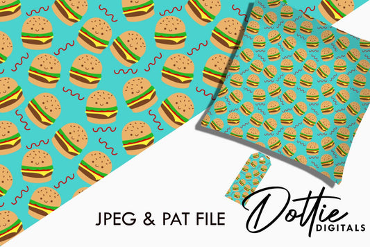 Hamburgers Repeat Seamless Pattern