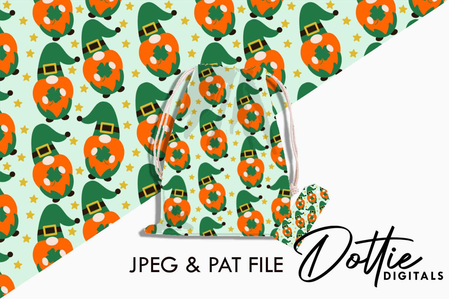 Irish Gonks Repeat Seamless Pattern