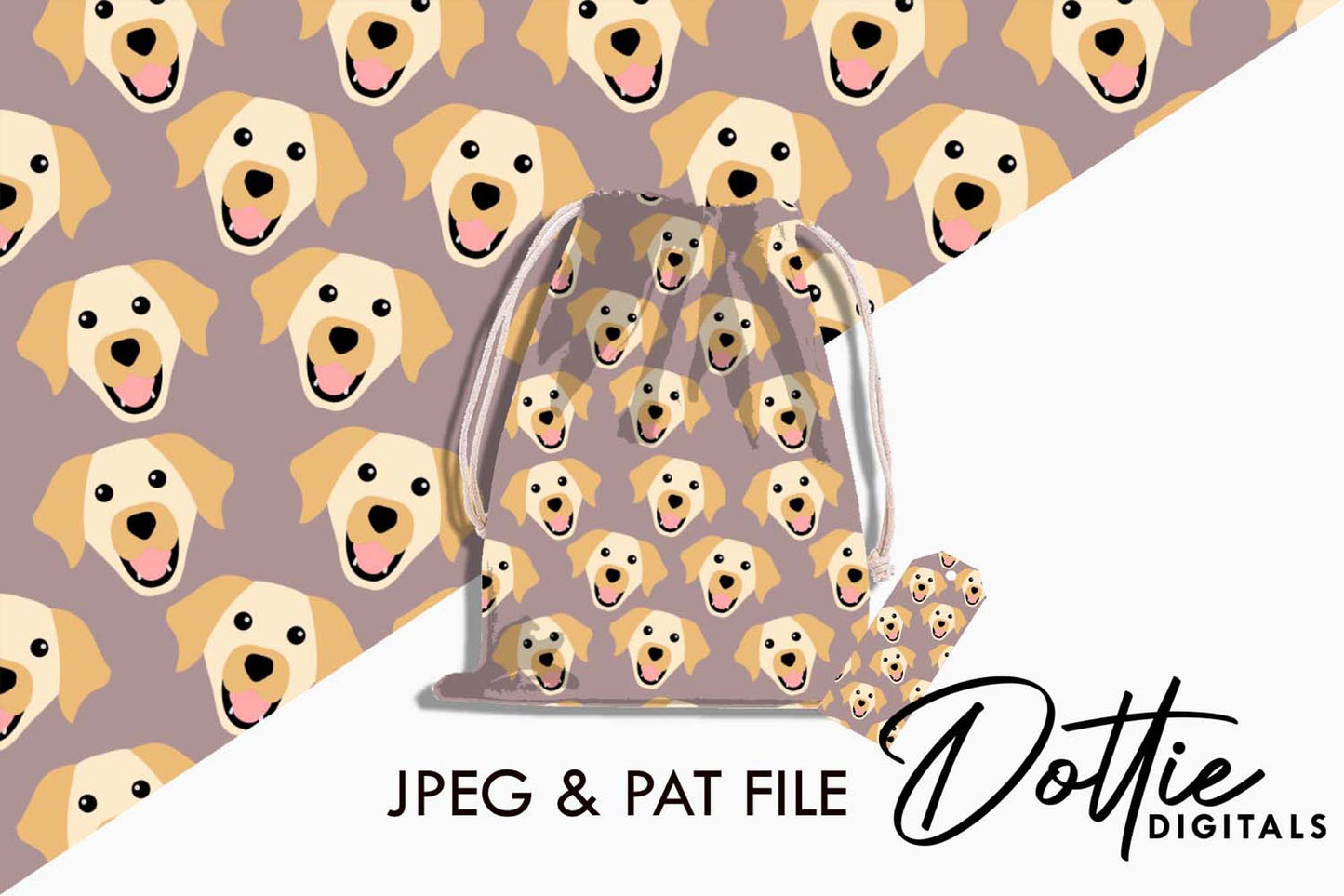 Labrador Dogs Repeat Seamless Pattern