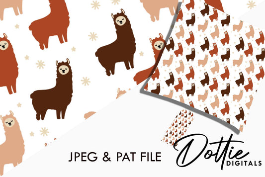 Llamas Repeat Seamless Pattern