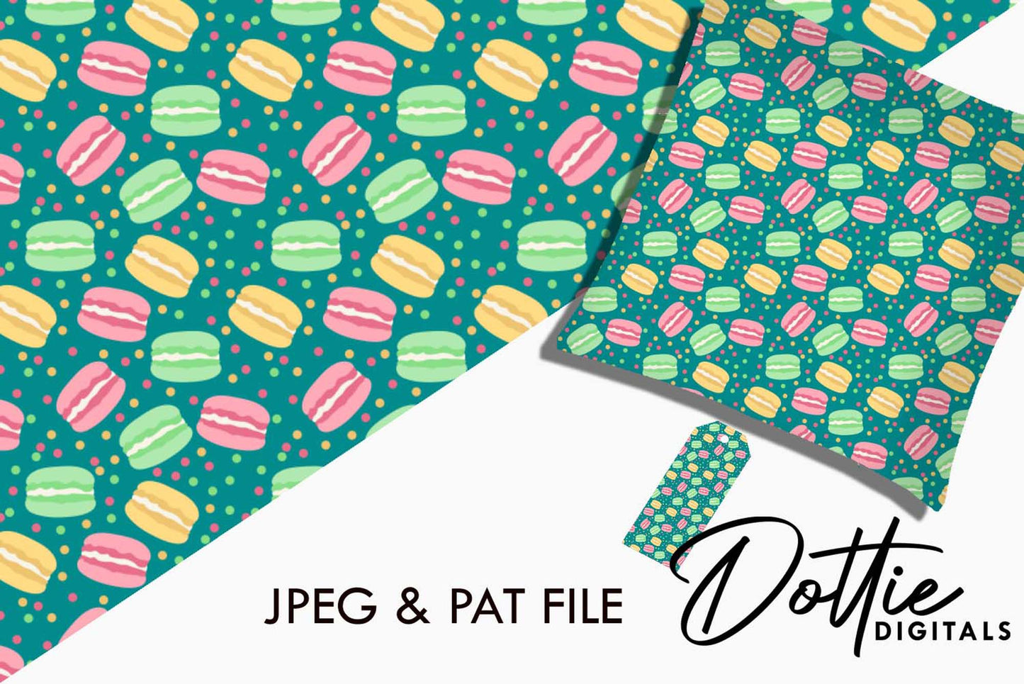 Macarons Repeat Seamless Pattern