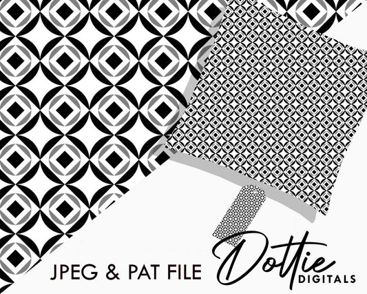 Monochrome Geometric Repeat Seamless Pattern