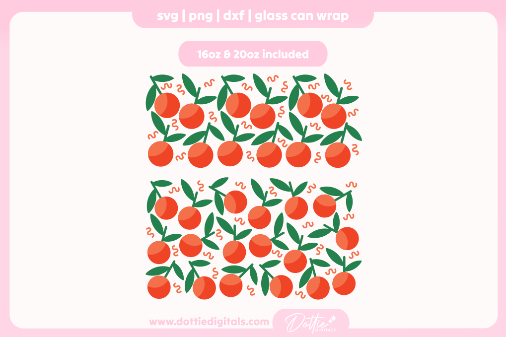 Oranges 16oz & 20oz Libbey Glass Can Bundle SVG PNG