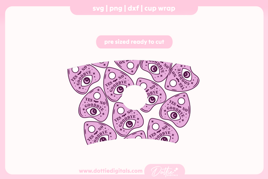 Planchettes Ouija Board Pointers 24oz Starbucks Cold Cup SVG PNG