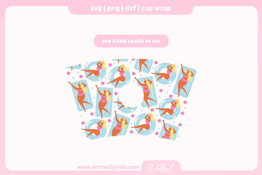 Pool Girls 24oz Starbucks Cold Cup SVG PNG