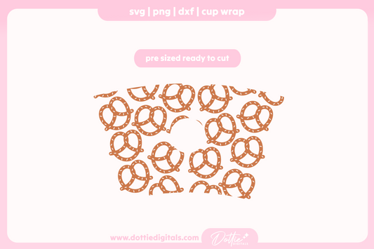 Pretzels Pretzel Pastry Knot Bagel Food 24oz Starbucks Cold Cup SVG PNG