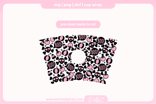 Pink Punk Halloween 24oz Starbucks Cold Cup SVG PNG