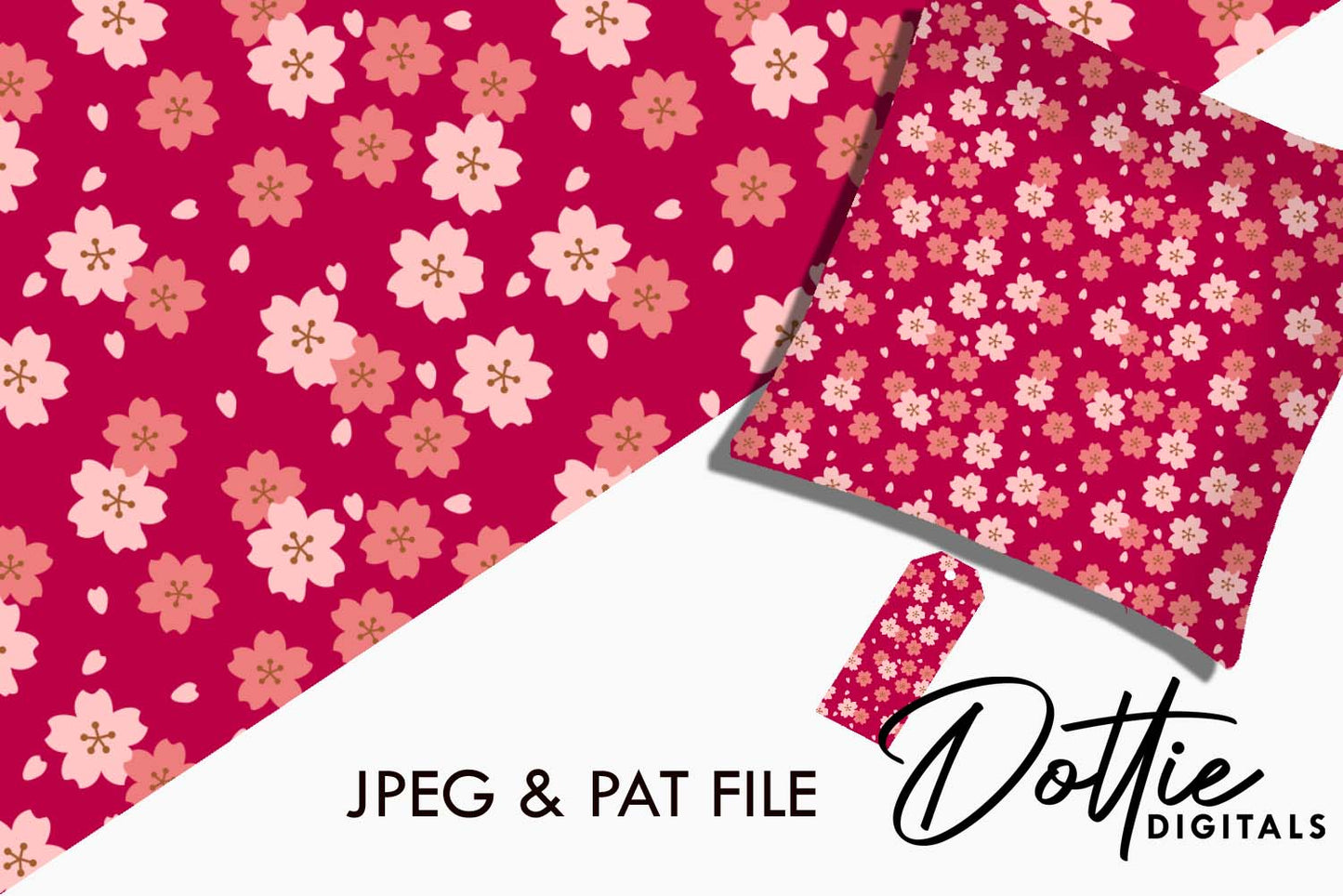 Pink Floral Repeat Seamless Pattern