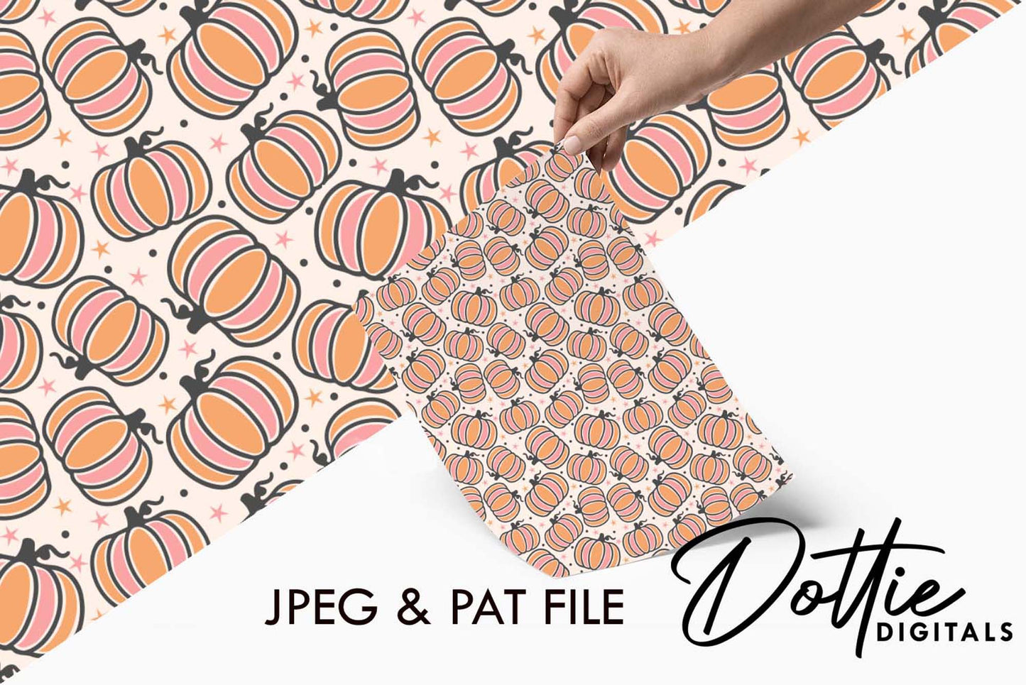 Pretty Pumpkins Repeat Seamless Pattern
