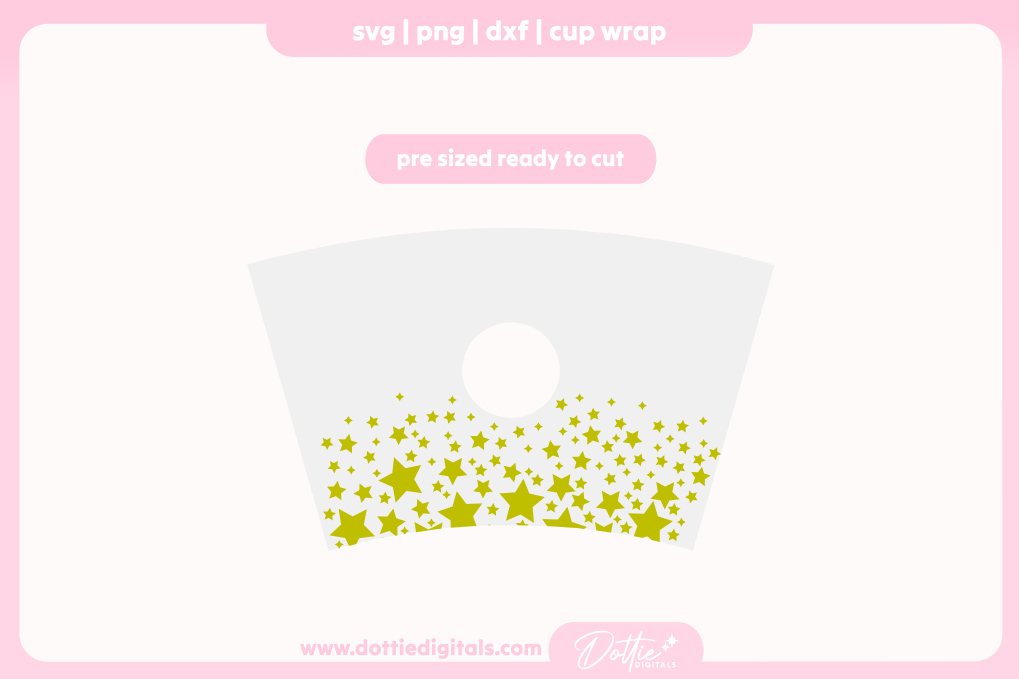 Sparkling Stars Fairy Dust Star Festive Stars Night Sky 24oz Starbucks Cold Cup SVG PNG