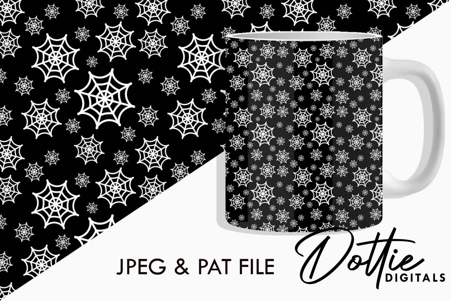 Spider Webs Repeat Seamless Pattern