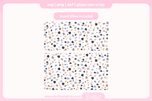 Terrazzo 16oz & 20oz Libbey Glass Can Bundle SVG PNG