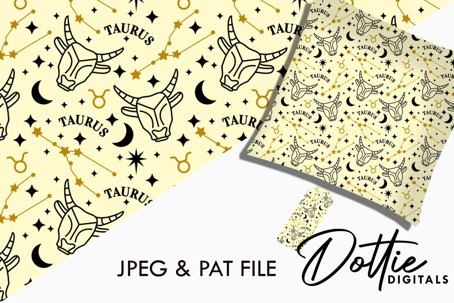 Taurus Bull Repeat Seamless Pattern