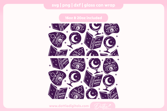Witchy Vibes 16oz & 20oz Libbey Glass Can Bundle SVG PNG