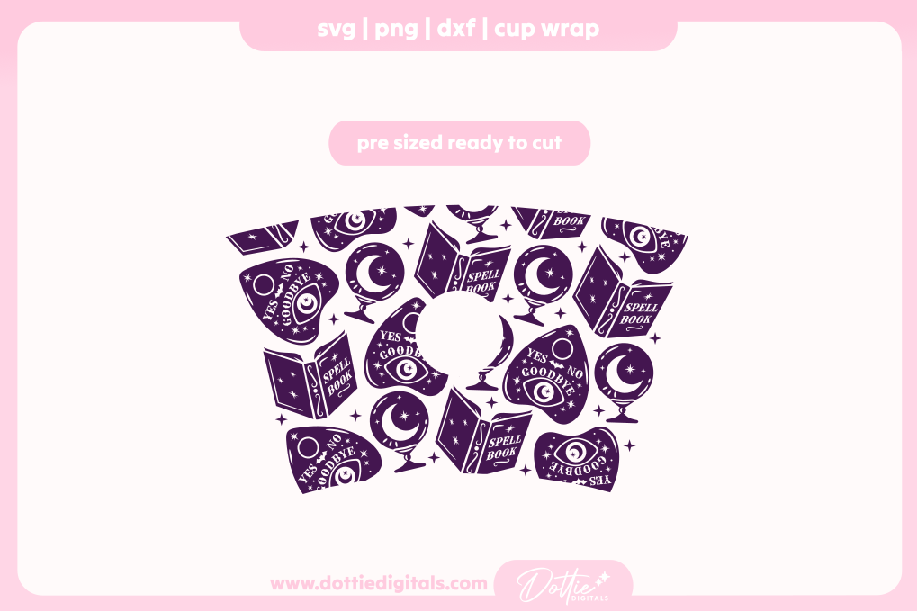 Witchy Vibes Halloween 24oz Starbucks Cold Cup SVG PNG