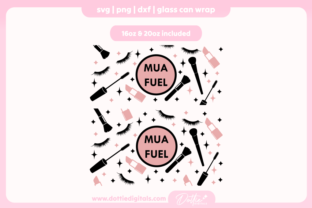 MUA Fuel 16oz & 20oz Libbey Glass Can Bundle SVG PNG
