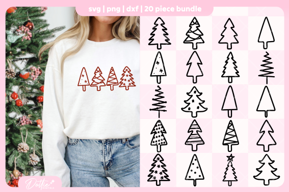 Christmas Trees FREE SVG PNG Craft File