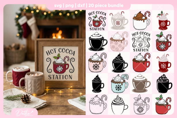 Hot Chocolate FREE SVG PNG Craft File