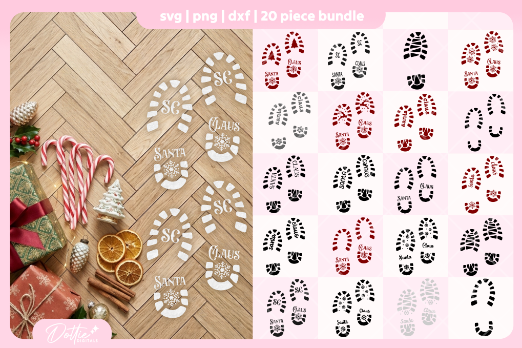 Santa Boots FREE SVG PNG Craft File