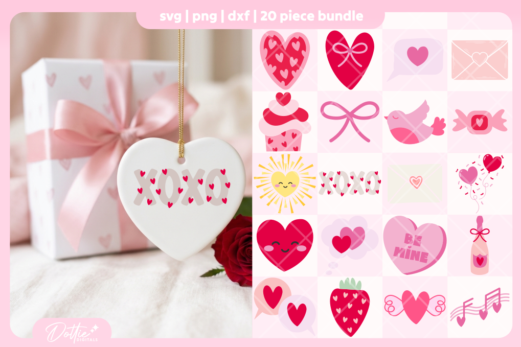 Cute Valentine's Day FREE SVG PNG Craft File