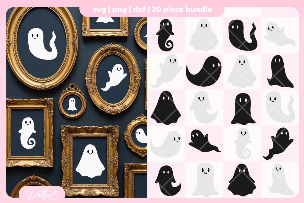 Ghost Bundle 20 SVGs PNGs