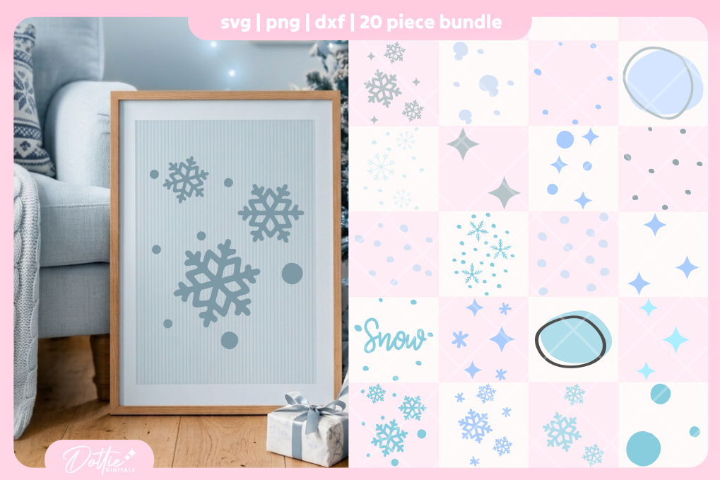 Snow Bundle 20 SVGs PNGs