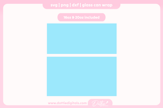 Blank Template For 16oz & 20oz Libbey Glass Can Bundle SVG PNG