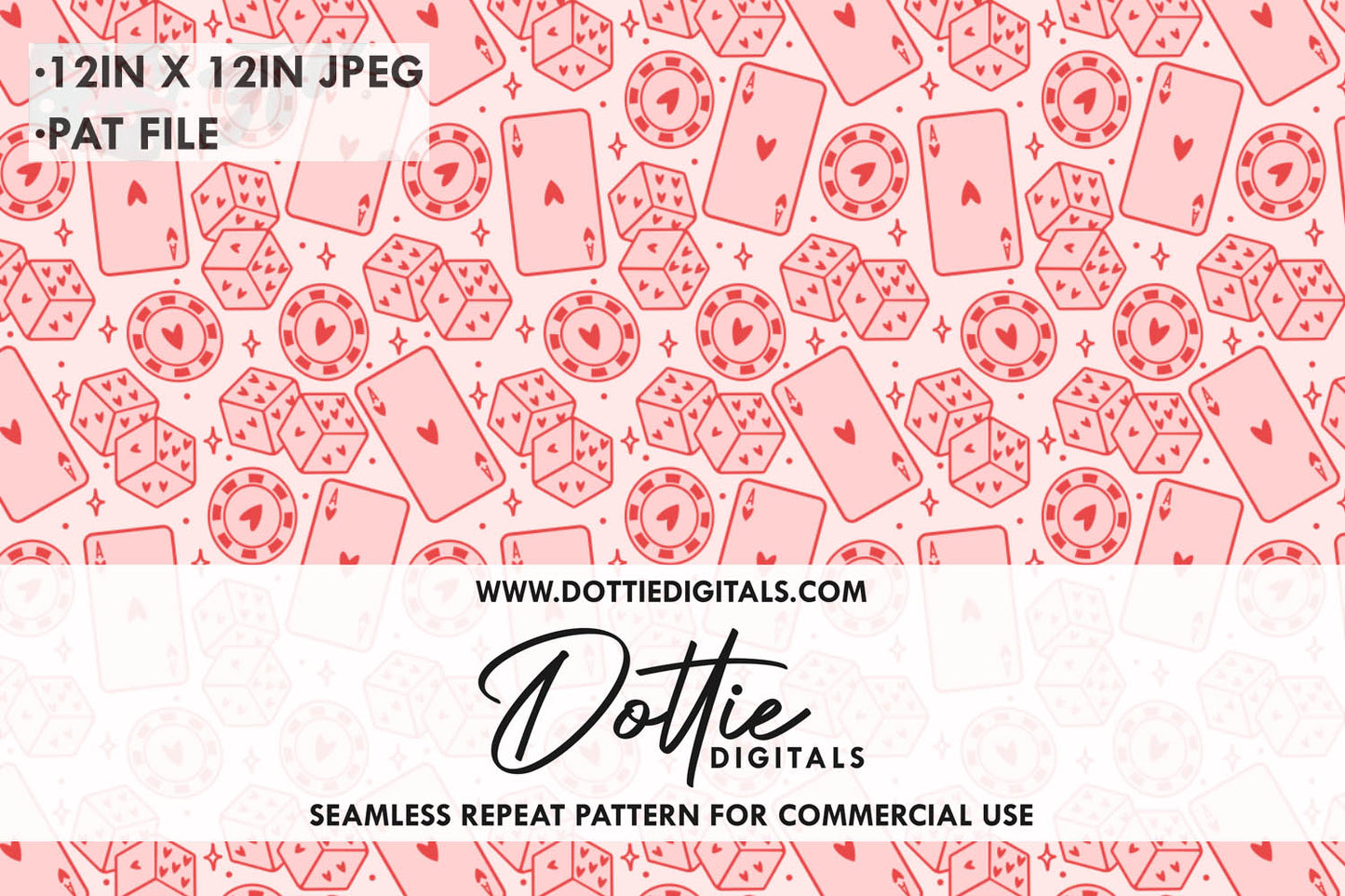 Lucky In Love Repeat Seamless Pattern