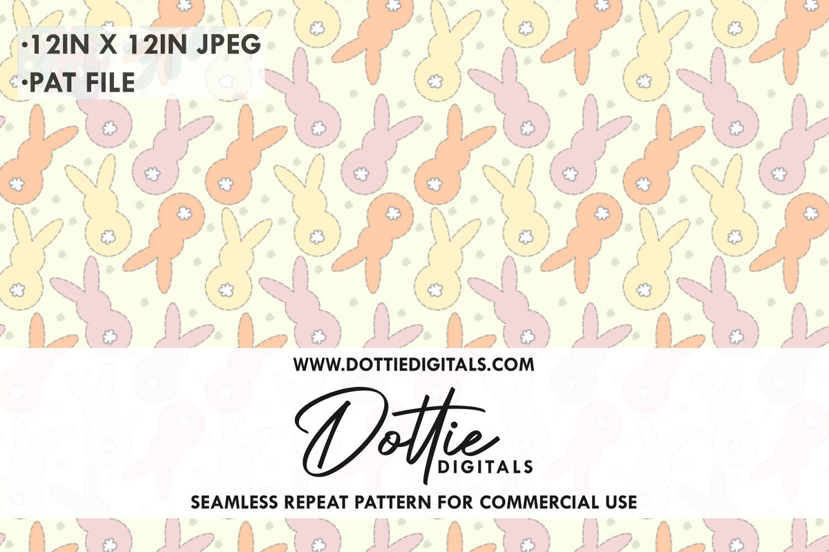 Easter Bunny Tails Repeat Seamless Pattern