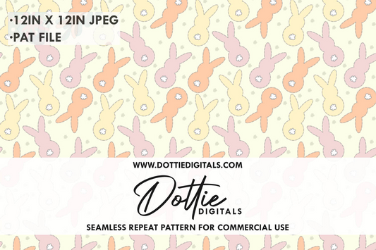 Easter Bunny Tails Repeat Seamless Pattern