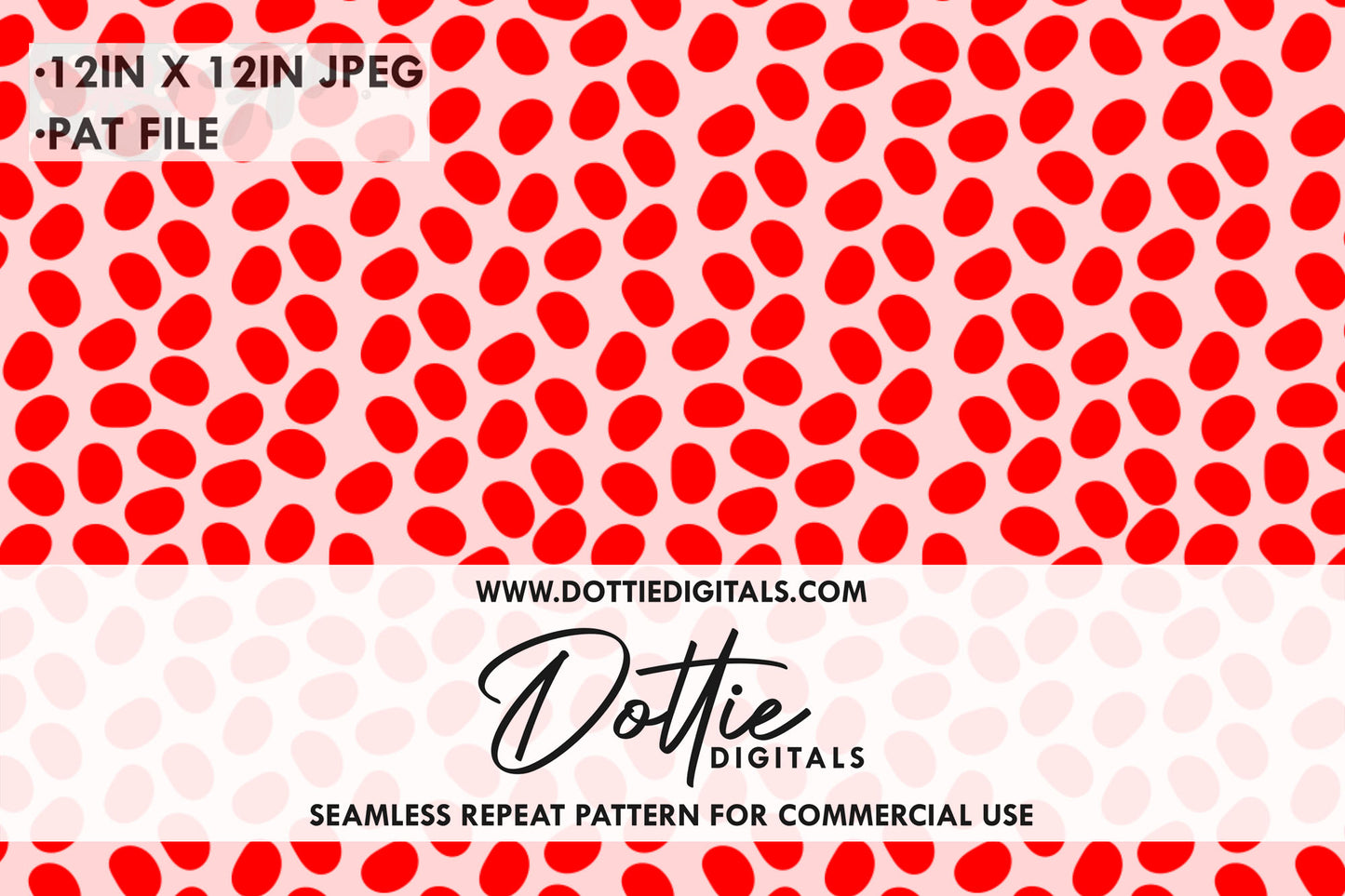 Red Dots on Pink Repeat Seamless Pattern